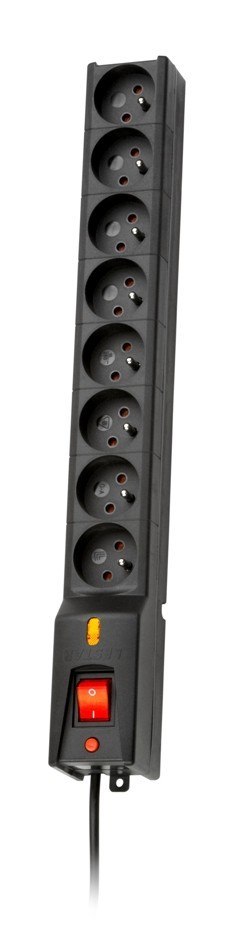 Listwa przeciwprzepięciowa LXA 816, 3L, 3,0m, czarna Listwa przeciwprzepięciowa LXA 816, 3L, 3,0m, czarna