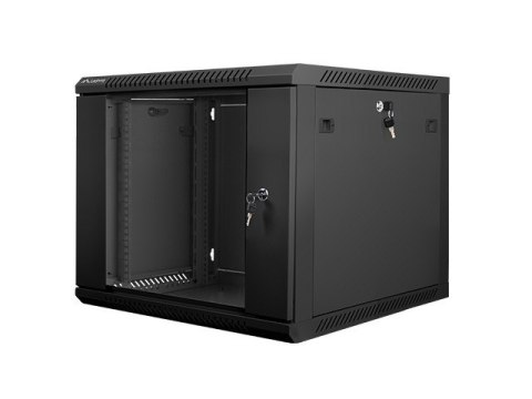 Szafa instalacyjna wisząca 19'' 9U 600X600mm czarna (drzwi szklane) Szafa instalacyjna wisząca 19'' 9U 600X600mm czarna (drzwi szklane)