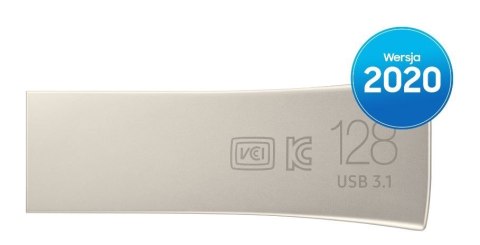 Pendrive BAR Plus USB3.1 128 GB Champaign Silver Pendrive BAR Plus USB3.1 128 GB Champaign Silver