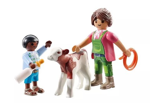 Zestaw z figurkami Duo Pack 71803 Gospodyni wiejska z dzieckiem i cielakiem Zestaw z figurkami Duo Pack 71803 Gospodyni wiejska z dzieckiem i cielakiem