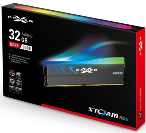 Pamięć DDR5 XPOWER Storm RGB 32GB/6000 2*16GB CL36 Grey Pamięć DDR5 XPOWER Storm RGB 32GB/6000 2*16GB CL36 Grey