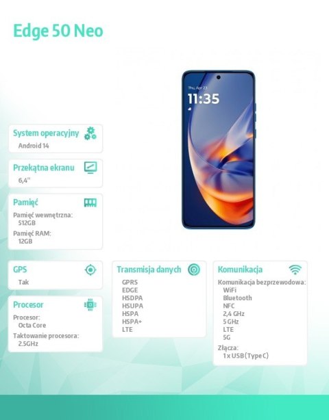 Smartfon Edge 50 neo 12/512 COSMIC Smartfon Edge 50 neo 12/512 COSMIC