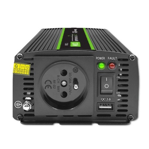 Przetwornica napięcia Monolith | 600W | 1200W | 12V na 230V | Czysty Sinus Przetwornica napięcia Monolith | 600W | 1200W | 12V na 230V | Czysty Sinus