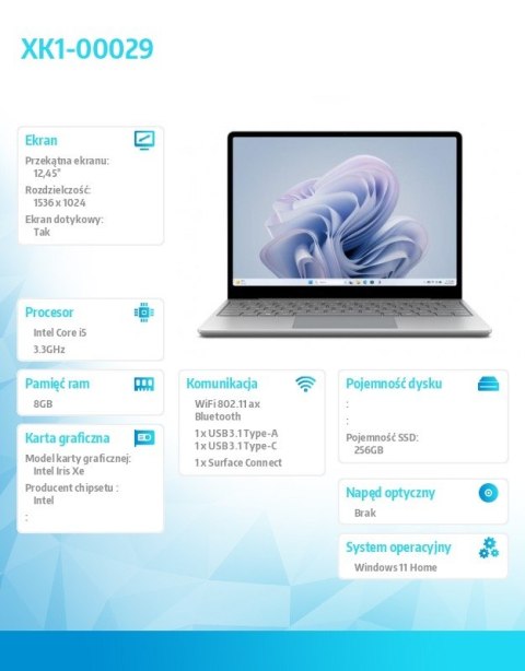 Surface Laptop Go3 Win11HOME i5-1235U/8/256/int/12.45 cali Surface Laptop Go3 Win11HOME i5-1235U/8/256/int/12.45 cali
