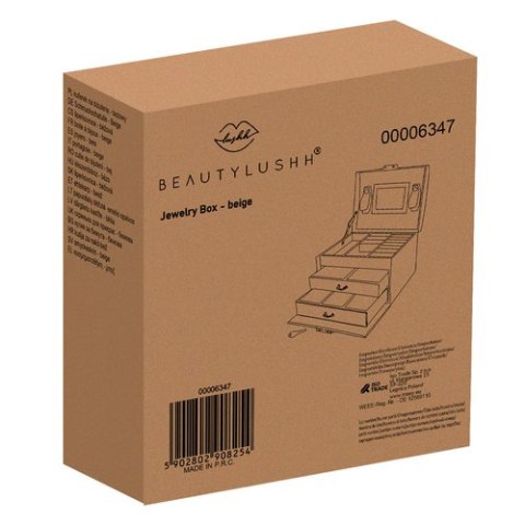 Szkatułka/ kuferek na biżuterię - beżowy Beautylushh