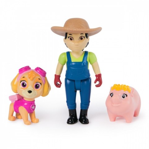 Figurki Psi Patrol Skye, Farmerka Yumi, świnka Figurki Psi Patrol Skye, Farmerka Yumi, świnka