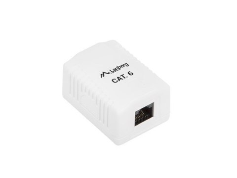 Gniazdo natynkowe 1x RJ45 Kat.6 białe Gniazdo natynkowe 1x RJ45 Kat.6 białe