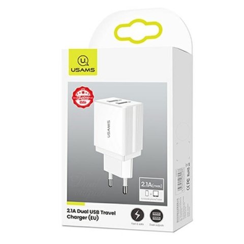 Ładowarka sieciowa 2xUSB T24 2,1A Biała Ładowarka sieciowa 2xUSB T24 2,1A Biała