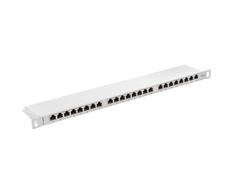 Patch Panel 24 Port 0.5U Kat.6 szary ekranowany Patch Panel 24 Port 0.5U Kat.6 szary ekranowany