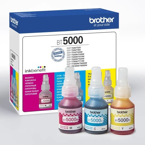Zestaw tuszy Multipack BT5000CMY 3x5k do DCP-T2xx/3xx/4xx/5xx/7xx/T9x0 Zestaw tuszy Multipack BT5000CMY 3x5k do DCP-T2xx/3xx/4xx/5xx/7xx/T9x0