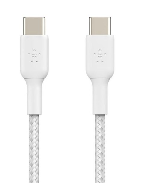 Kabel Braided USB-C USB-C 1m biały Kabel Braided USB-C USB-C 1m biały