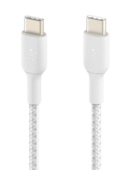 Kabel Braided USB-C USB-C 1m biały Kabel Braided USB-C USB-C 1m biały