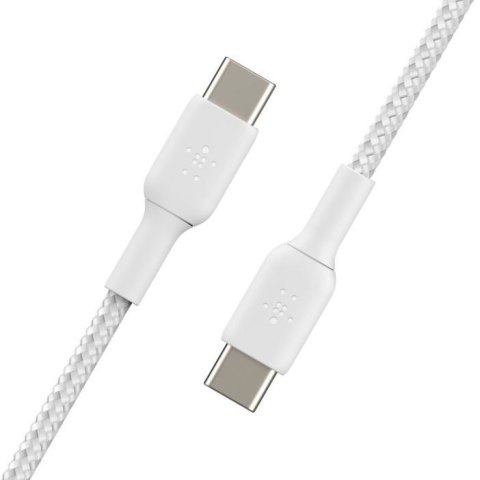 Kabel Braided USB-C USB-C 1m biały Kabel Braided USB-C USB-C 1m biały