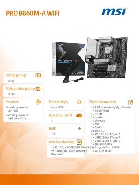 *PRO B860M-A WIFI s1851 4DDR5 ATX