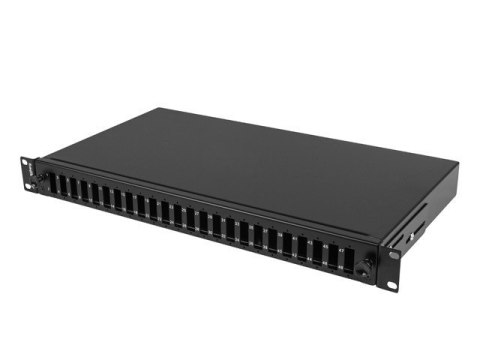 Przełącznica światłowodowa 24XSC duplex/24XLC QUAD rack 19 1U czarna + akcesoria Przełącznica światłowodowa 24XSC duplex/24XLC QUAD rack 19 1U czarna + akcesoria