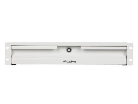 Szuflada do szaf 19 cali 2U 360mm szara 2U/483x360mm udźwig do 90kg montaż 4 punktowy