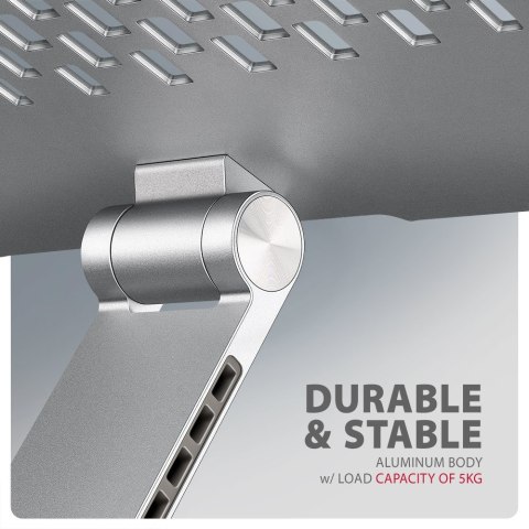 STND-LR Podstawa do laptopów aluminiowa 10-16" regulowane kąty nachylenia, obrót o 360 stopni STND-LR Podstawa do laptopów aluminiowa 10-16" regulowane kąty nachylenia, obrót o 360 stopni