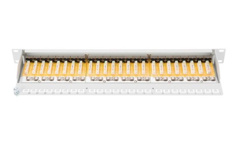 Patch panel 19" 24 porty, kat.6, S/FTP, 1U, wspornik kablowy, szary (kompletny) Patch panel 19" 24 porty, kat.6, S/FTP, 1U, wspornik kablowy, szary (kompletny)