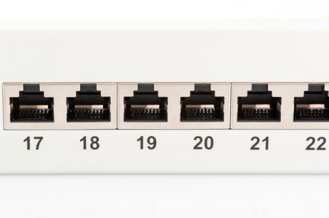 Patch panel 19" 24 porty, kat.6, S/FTP, 1U, wspornik kablowy, szary (kompletny) Patch panel 19" 24 porty, kat.6, S/FTP, 1U, wspornik kablowy, szary (kompletny)