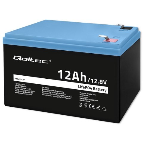 Akumulator LiFePO4 Litowo-Żelazowo-Fosforanowy | 12.8V | 12Ah | 153.6Wh | BMS