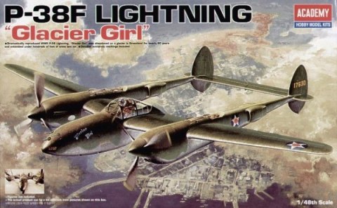 Model plastikowy P-38F Lighting Glacier Girl 1/48 Model plastikowy P-38F Lighting Glacier Girl 1/48