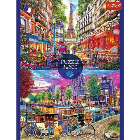 Puzzle 2x500 elementów Europejskie stolice Puzzle 2x500 elementów Europejskie stolice