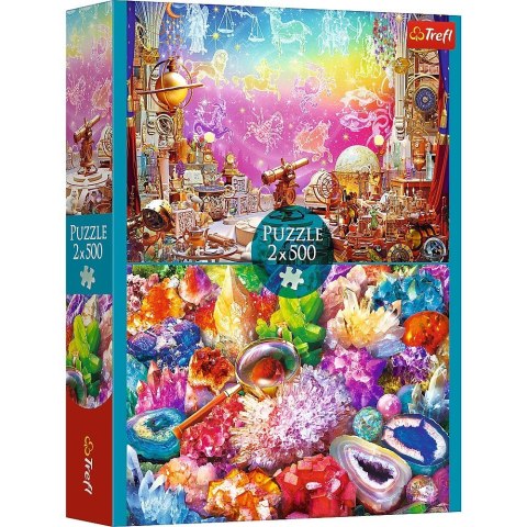 Puzzle 2x500 elementów Kosmos i kryształy Puzzle 2x500 elementów Kosmos i kryształy