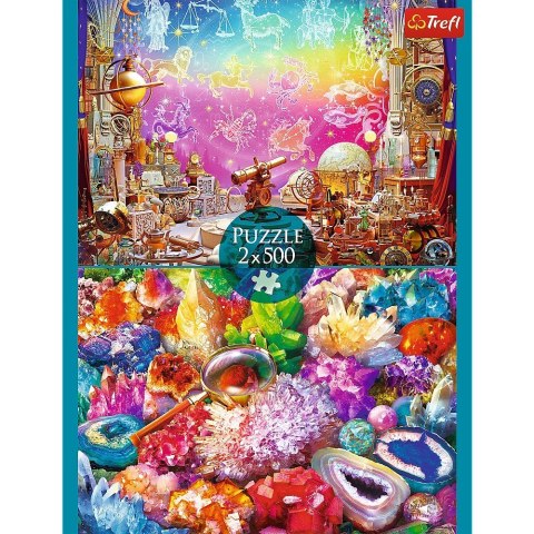 Puzzle 2x500 elementów Kosmos i kryształy Puzzle 2x500 elementów Kosmos i kryształy