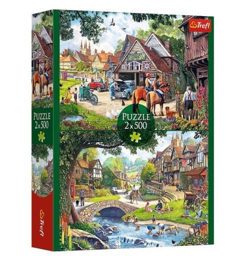Puzzle 2x500 elementów Sielankowe życie Puzzle 2x500 elementów Sielankowe życie
