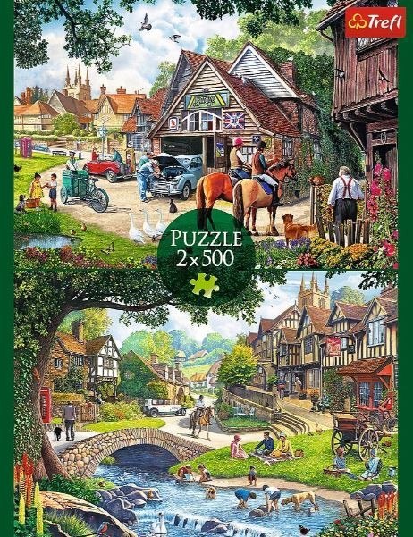Puzzle 2x500 elementów Sielankowe życie Puzzle 2x500 elementów Sielankowe życie