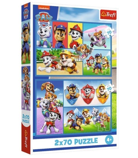 Puzzle 2x70 elementów Psi Patrol rządzi Puzzle 2x70 elementów Psi Patrol rządzi