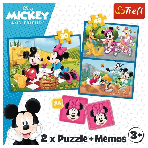 Puzzle 2w1 memos Poznaj bohaterów Disneya Puzzle 2w1 memos Poznaj bohaterów Disneya