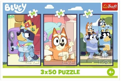 Puzzle 3x50 elementów Bluey rodzina Puzzle 3x50 elementów Bluey rodzina