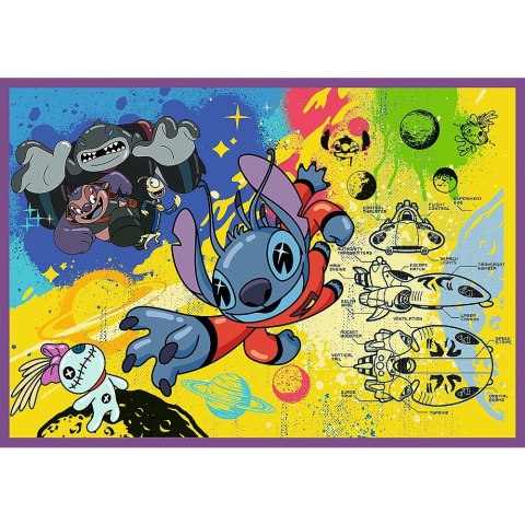 Puzzle 4x250 elementów Niezwykły Stitch Puzzle 4x250 elementów Niezwykły Stitch