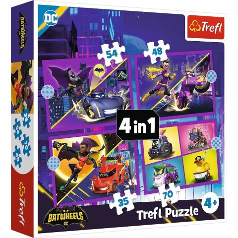 Puzzle 4w1 Batwheels, Poznaj Batwheels Puzzle 4w1 Batwheels, Poznaj Batwheels