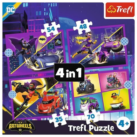 Puzzle 4w1 Batwheels, Poznaj Batwheels Puzzle 4w1 Batwheels, Poznaj Batwheels