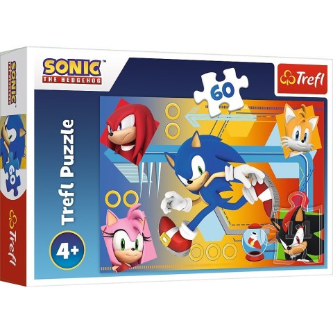 Puzzle 60 elementów Sonic w akcji Puzzle 60 elementów Sonic w akcji