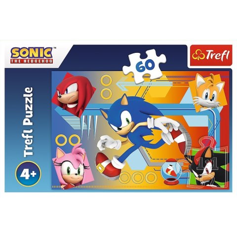 Puzzle 60 elementów Sonic w akcji Puzzle 60 elementów Sonic w akcji