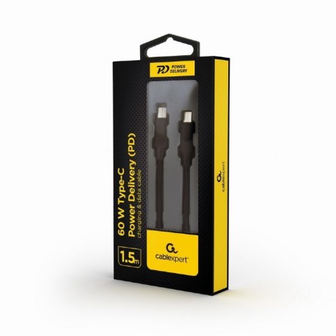 Kabel USB C(M) do USB C(M) Power Delivery 60W ładowanie + dane 1.5m Kabel USB C(M) do USB C(M) Power Delivery 60W ładowanie + dane 1.5m