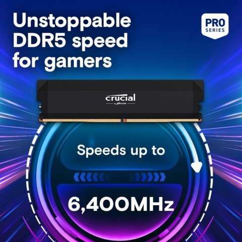 Pamięć DDR5 Pro OC 64/6400(2*32GB) CL40 czarna Pamięć DDR5 Pro OC 64/6400(2*32GB) CL40 czarna