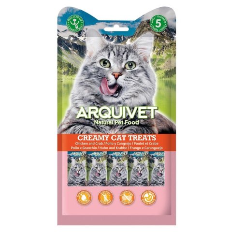 ARQUIVET Kremowa przekąska z kurczakiem i krabem 5X14 g Arquivet ARQUIVET Kremowa przekąska z kurczakiem i krabem 5X14 g Arquivet