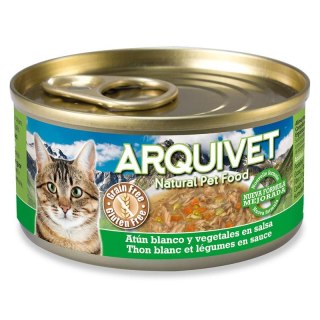 Arquivet Puszka dla kota o smaku białego tuńczyka z warzywami 24 x 80 g Arquivet