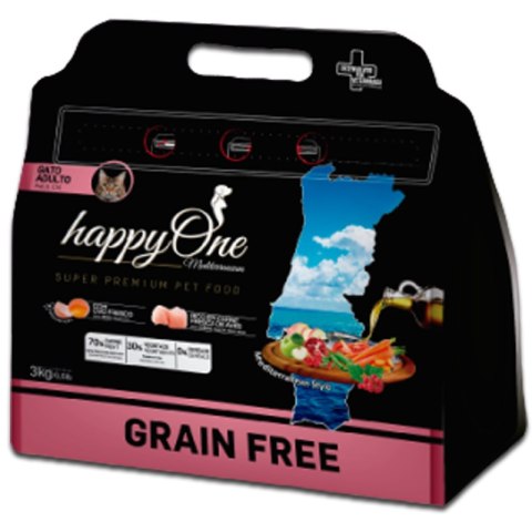 HappyOne Grain-Free Mediterraneum Cat 3Kg koty dorosłe HappyOne Meditteraneum HappyOne Grain-Free Mediterraneum Cat 3Kg koty dorosłe HappyOne Meditteraneum