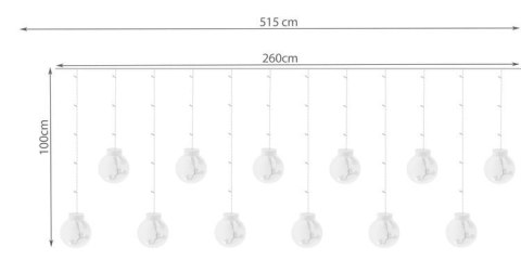 Kurtyna świetlna 108 LED - multicolor 31V KŚ11345 Iso Trade