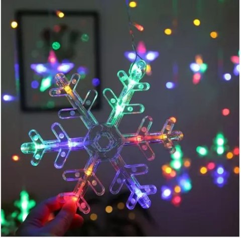 Kurtyna świetlna 138 LED USB multicolor KŚ19742 Iso Trade