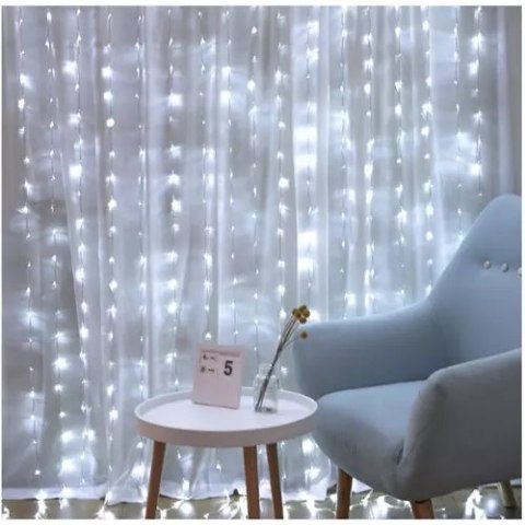 Kurtyna świetlna 300 LED USB-zimny biały KŚ19766 Iso Trade Kurtyna świetlna 300 LED USB-zimny biały KŚ19766 Iso Trade