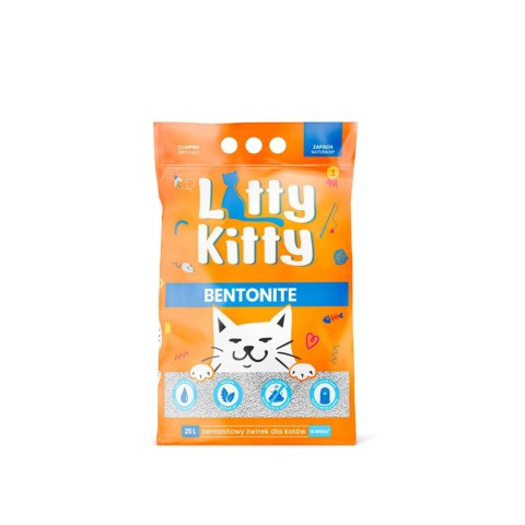 LITTY KITTY Żwirek bentonitowy naturalny 25L Litty Kitty LITTY KITTY Żwirek bentonitowy naturalny 25L Litty Kitty