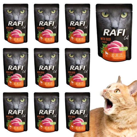 Rafi Cat saszetka kaczka 10 x 100 g Rafi Rafi Cat saszetka kaczka 10 x 100 g Rafi