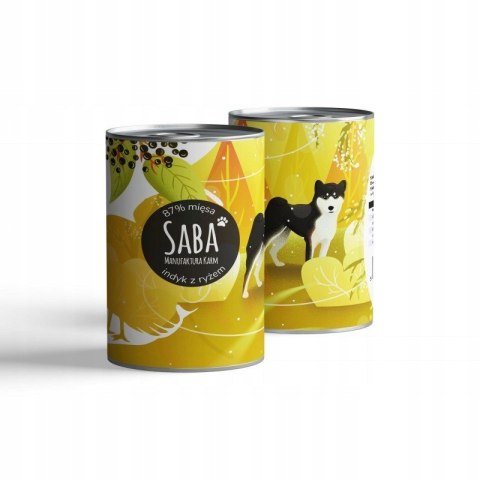 SABA Konserwa 87% indyka z kurczakiem z dodatkiem ryżu i witamin 850 g SABA SABA Konserwa 87% indyka z kurczakiem z dodatkiem ryżu i witamin 850 g SABA