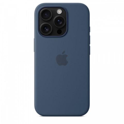 Etui silikonowe z MagSafe do iPhonea 16 Pro - denim Etui silikonowe z MagSafe do iPhonea 16 Pro - denim